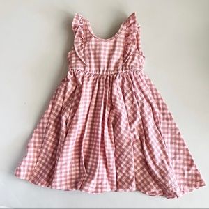 Remie Girl Blush Tank Ruffle Pocket Dress